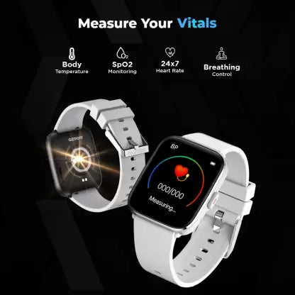 Gizmore GizFit BLAZE BT Calling Smartwatch | 1.69 Inch IPS Curved 500 NITS Display Smartwatch (Grey Strap, Regular) Gizmore GizFit BLAZE BT Calling Smartwatch | 1.69 Inch IPS Curved 500 NITS Display Smartwatch (Grey Strap, Regular)